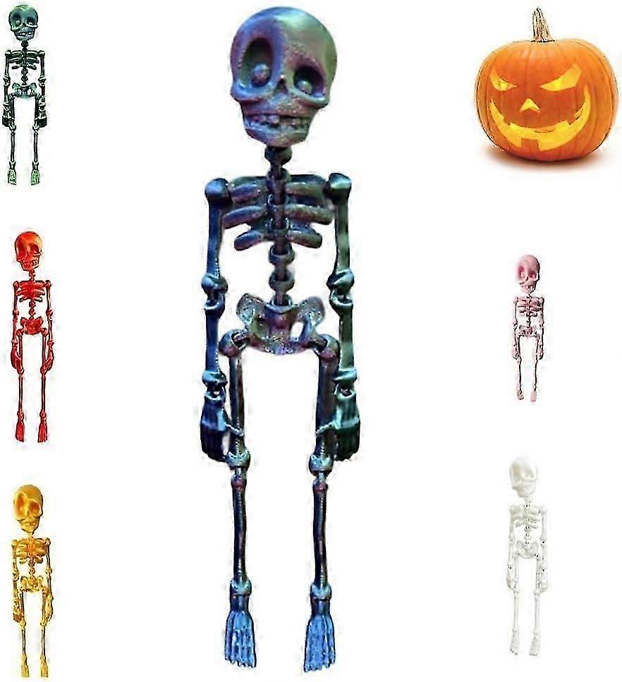 Poseable Skeleton Fridge Magnet, 3D Printed Mini Goth Human Skeletons with Movable Joints Fridge Magnets, Funny Articulated Refrigerator Magnet