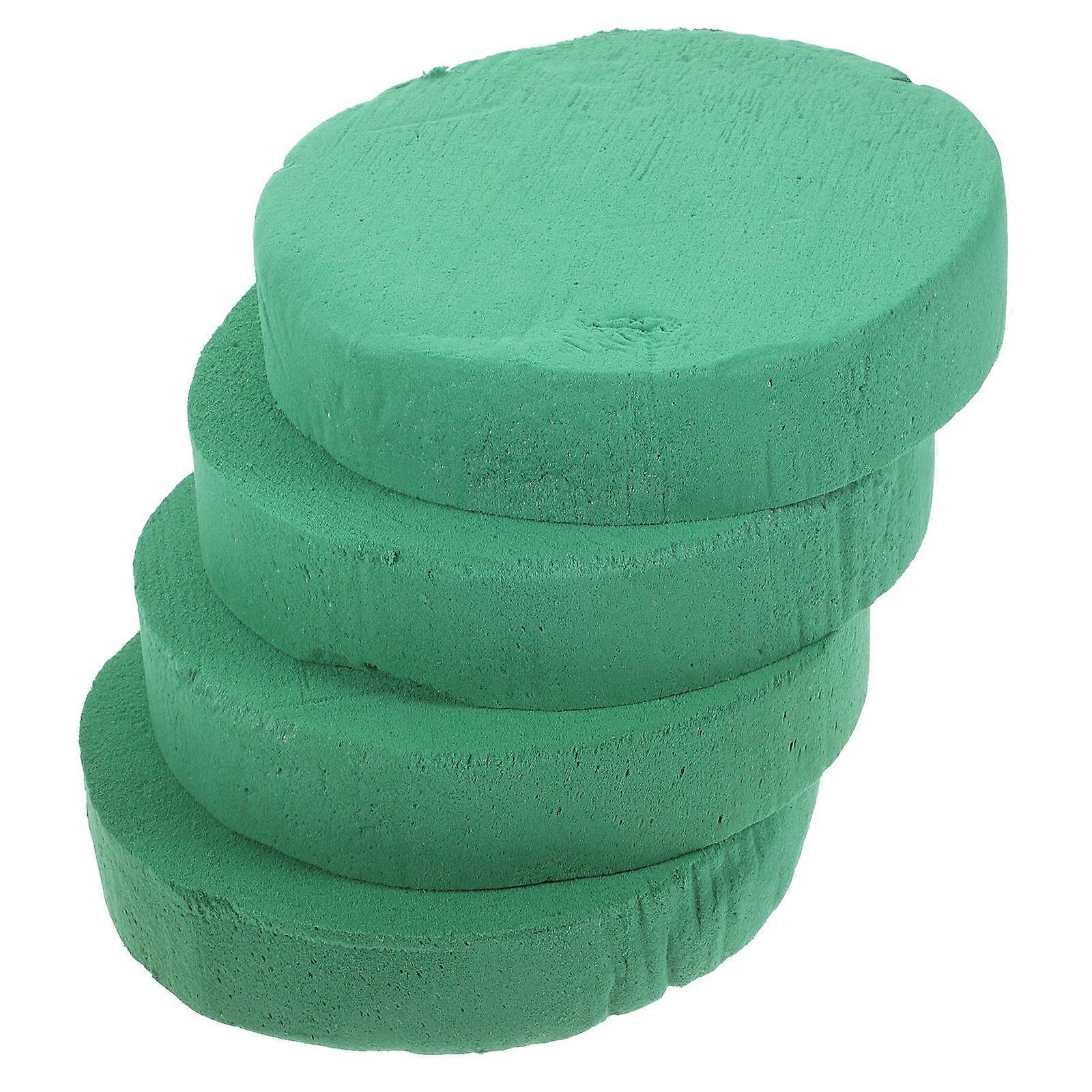 4PCS Floral Mud Blocks for Arrangements, Round Shape for Fresh Flowers, Wedding Bouquets, Centerpieces & DIY Floral Designs