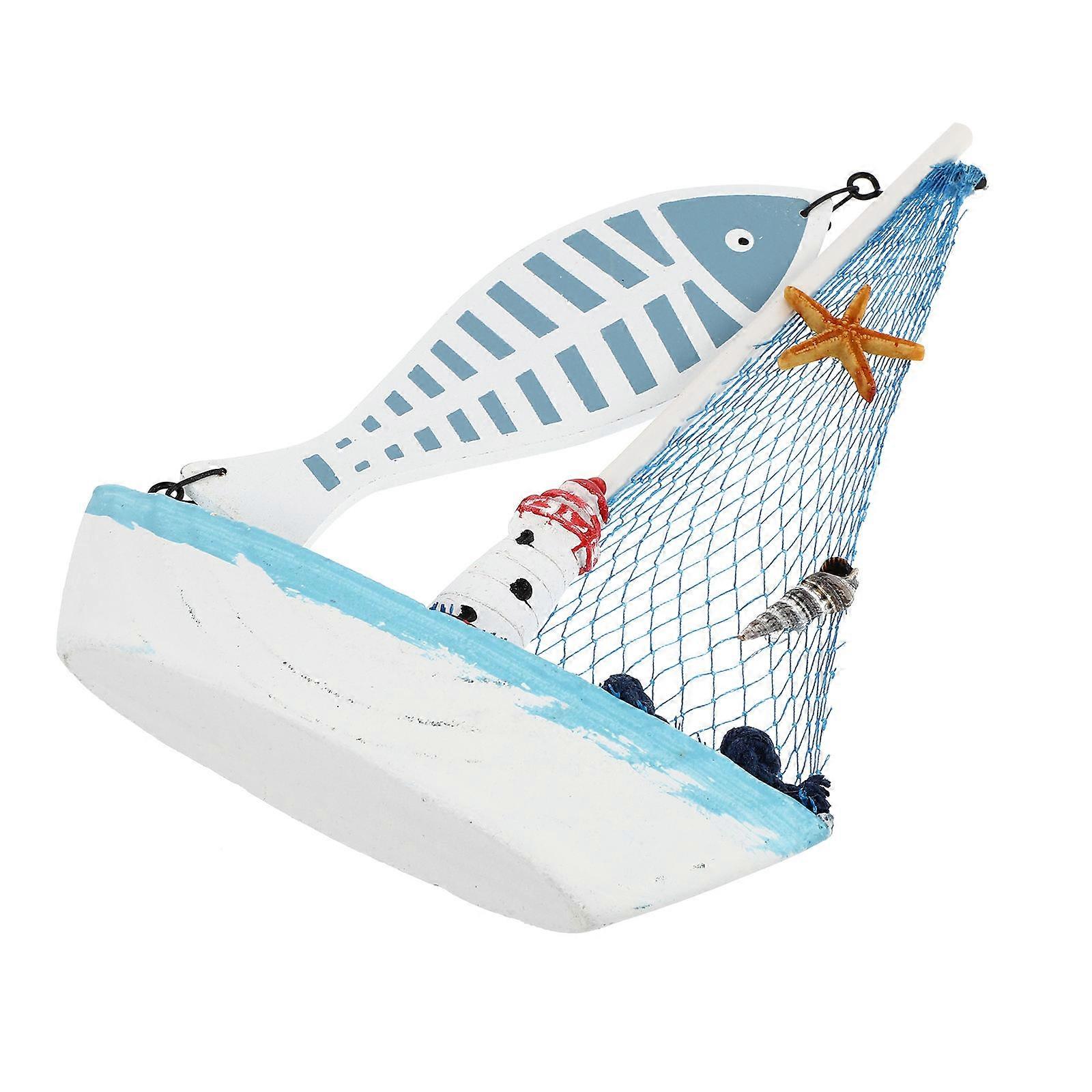 1Pc Sailboat Desktop Decor Delicate Net Sailing Decoration Home Crafts Adorn