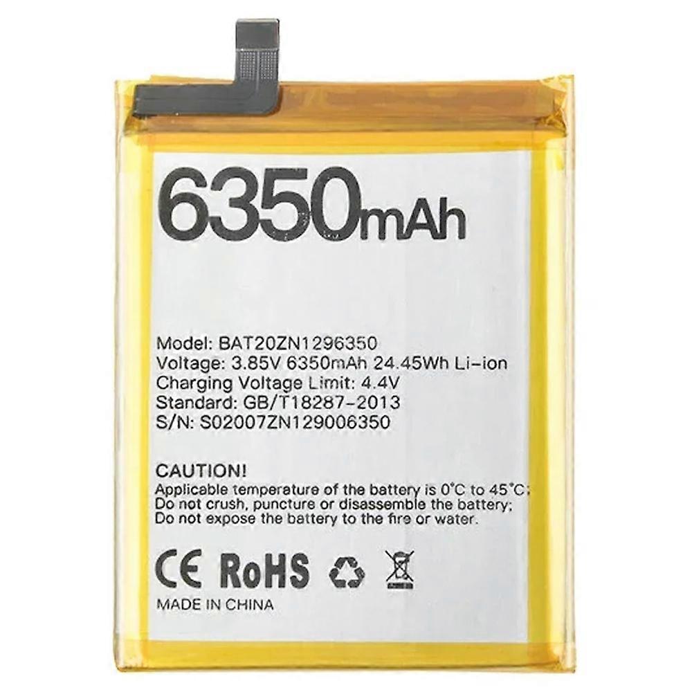 For Doogee S96 GT/S96 Pro 3.85V 6350mAh Li-Polymer Battery Assembly Part (Encode: BAT20ZN1296350)