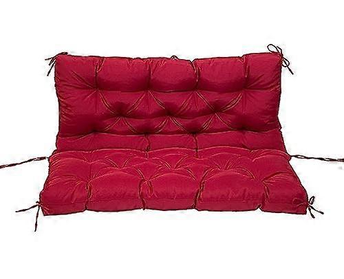 Hollywood swing cushions, replacement with backrest, waterproof, wine red, 59x39.4 inches.
