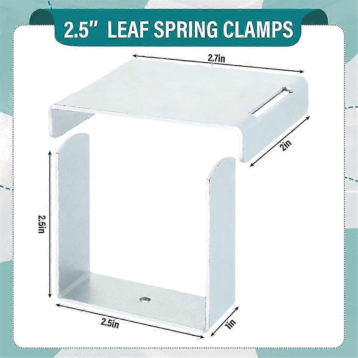 4 Pcs Leaf Spring Clamp Kit Leaf Springs Up to 2.5Inch Wide Lock Leaf ...