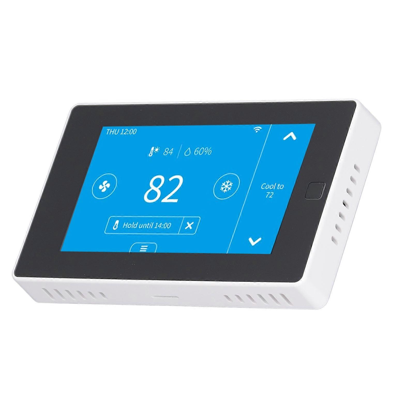 Digital Thermostat Smart WiFi Temperature Monitor Sensor with Large LCD Touch Screen Remote Control for Home 