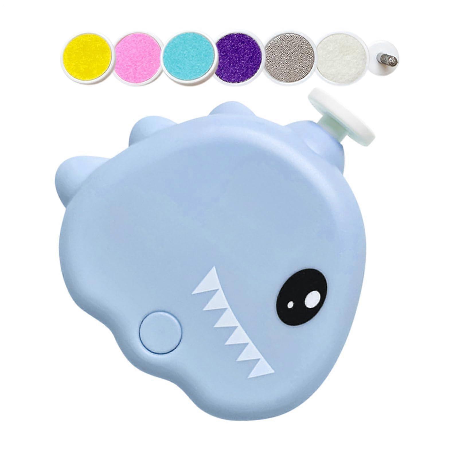 Pet Nail Grinder for Dogs - Cordless Electric Nail Trimmer, Low Noise 40 dB, Adjustable 3 Modes, Dinosaur Shaped Blue