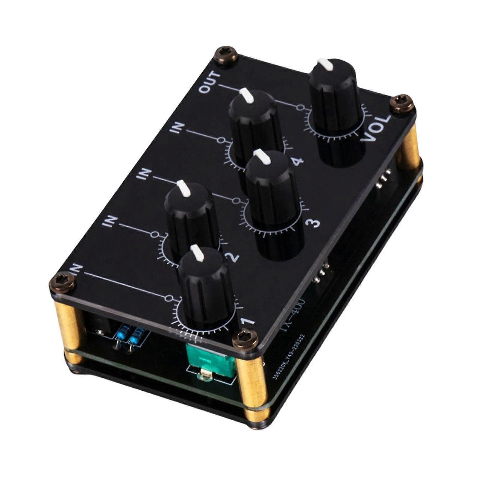 Stereo 4channel line mixer audio processor for studio recordings