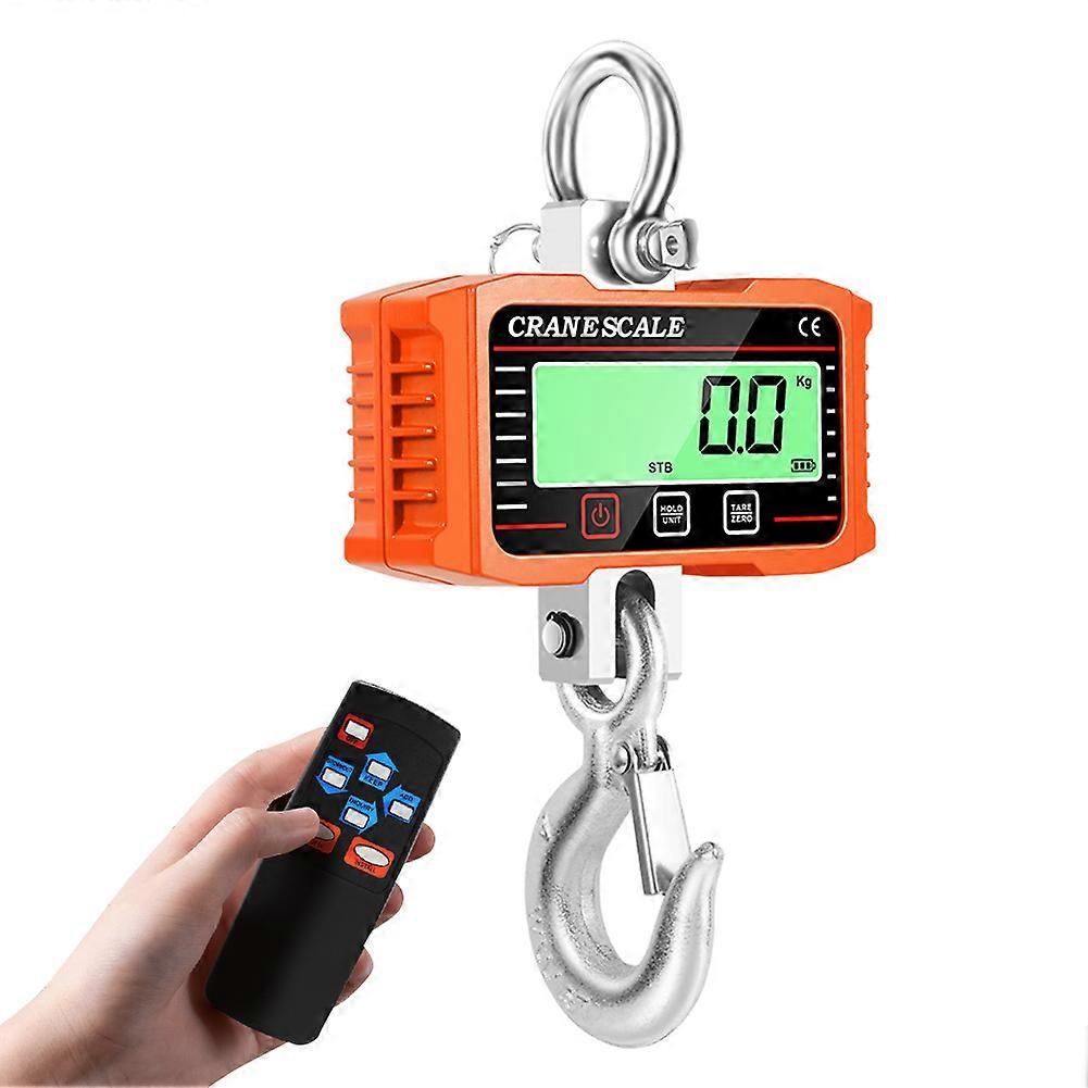 Crance Scale 2000kg LCD Crane Scale, 140x300x65mm, Orange/Blue/Black