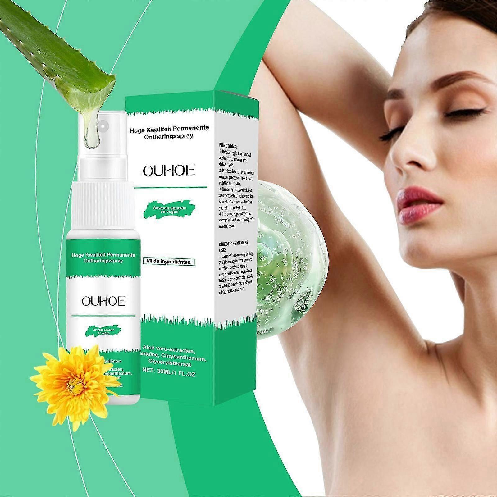 ספריי להסרת שיער, ספריי מוס עדין להסרת שיער לבית השחי, היד, הרגליים וכל הגוף ספריי עדין לטיפול בהסרת שיער