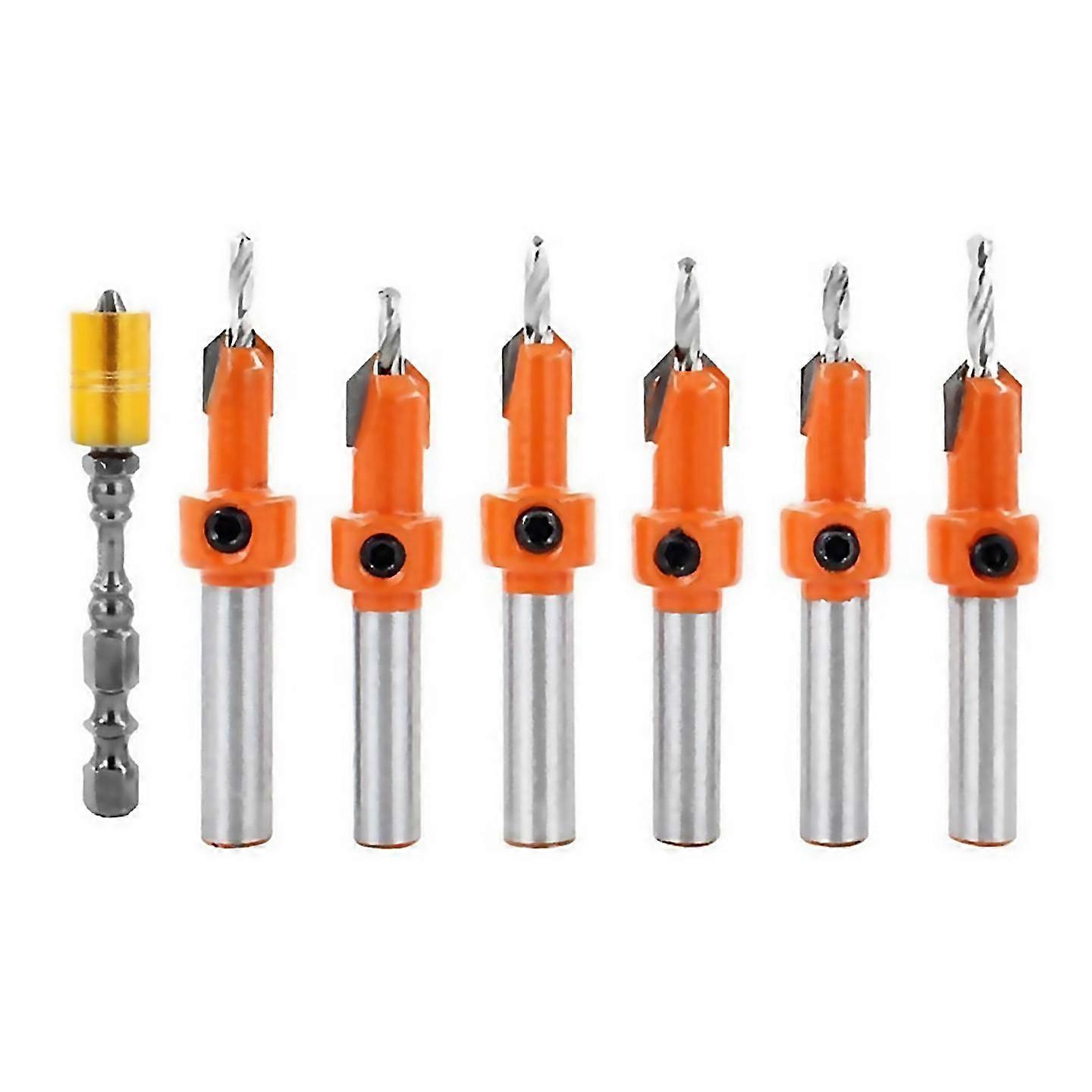For Counterbore Drill Taper Drill Set Woodworking Opener Set, 7pcs