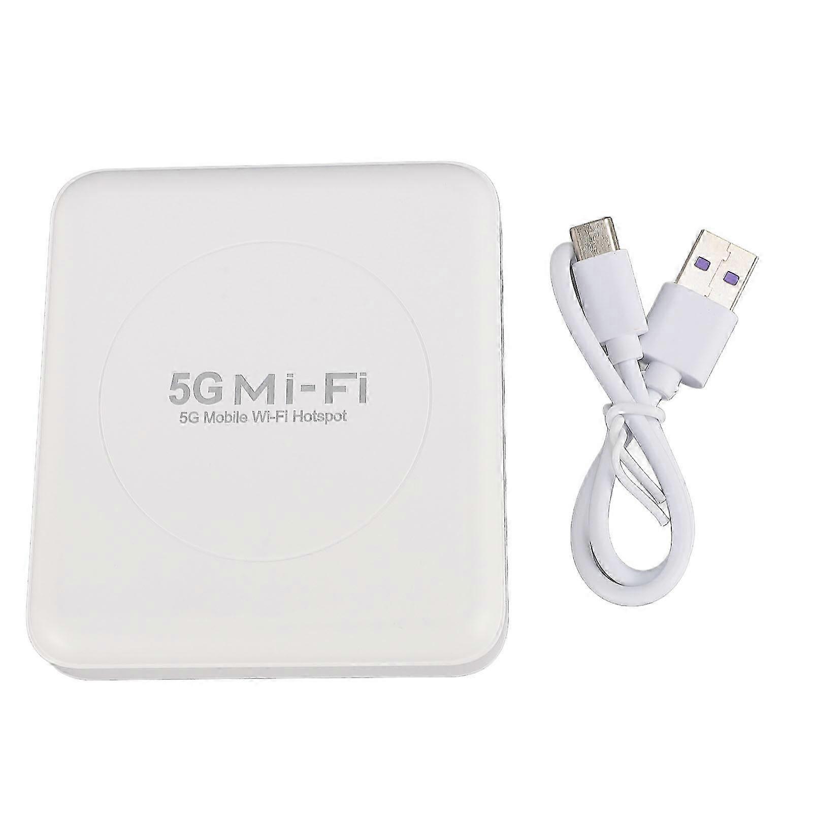 5G Wifi Mobile Hotspot Gigabit Dual Band Wireless Wifi6 With Sim Slot 10000mah Battery 16 Devices Support Portable Mifi Asian Version