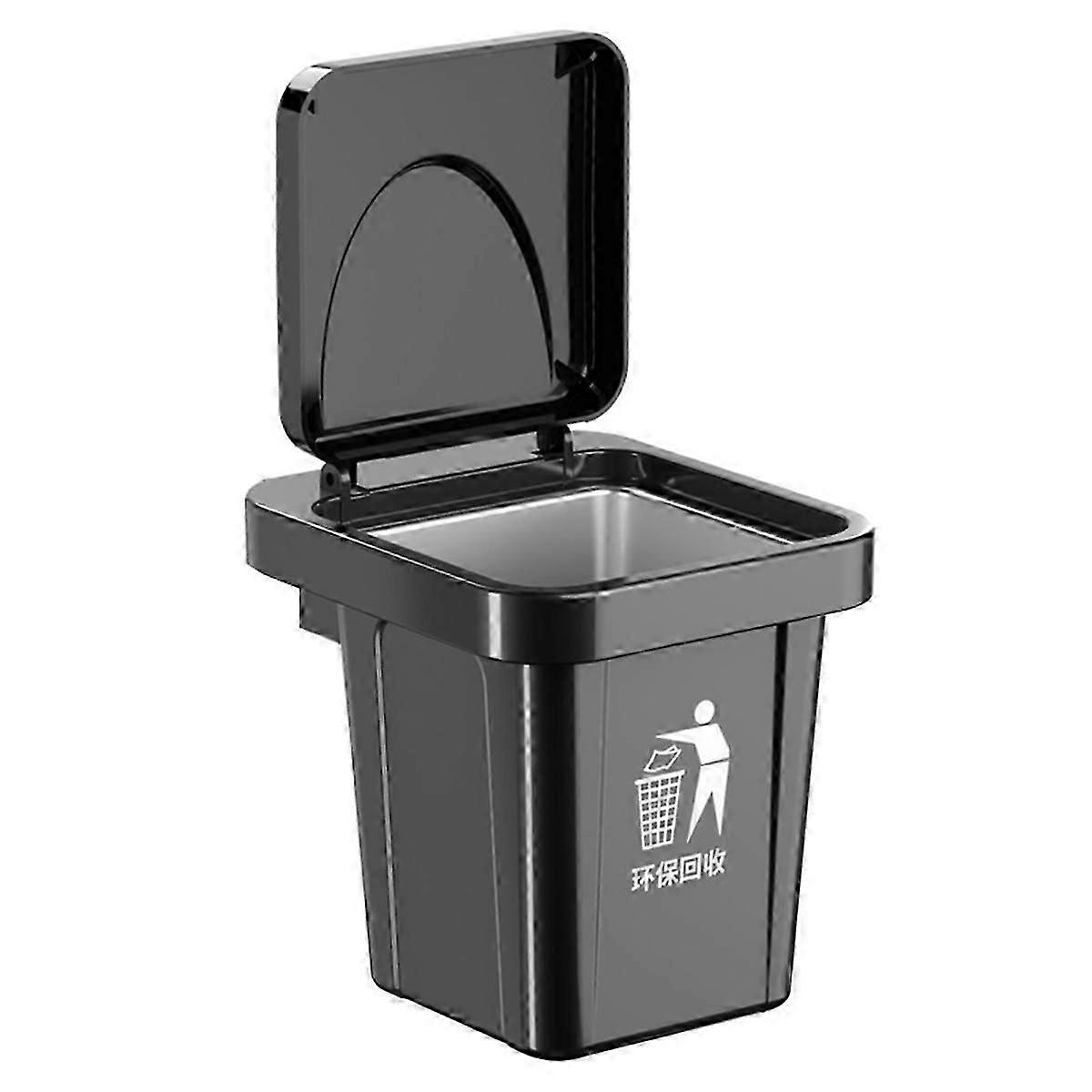 Stainless Steel Wall-Hanging Ashtray with Lid Trash Can-Shaped Bathroom Living Room Fly Ash-Proof Punch-Free Bathroom A