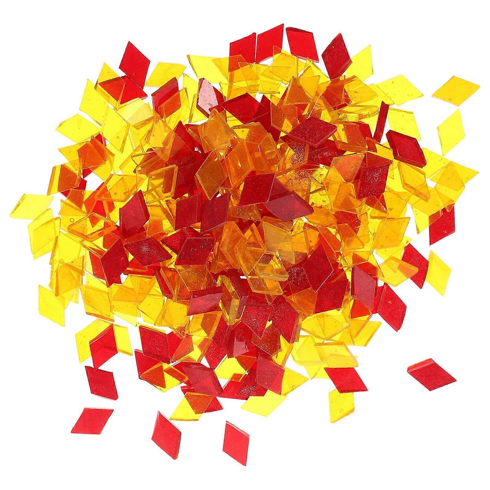Tiles For Mosaics Children Orange Color Rhombus Shape Home Decoration 1 Bag (200g/Bag)