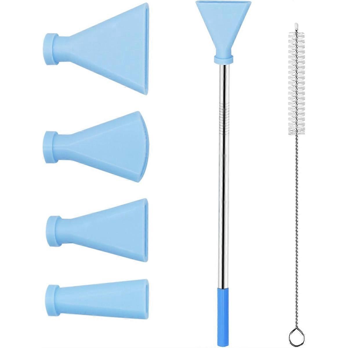 4 st sugrörsmunstycken för akrylfärg, hälltillbehör, C