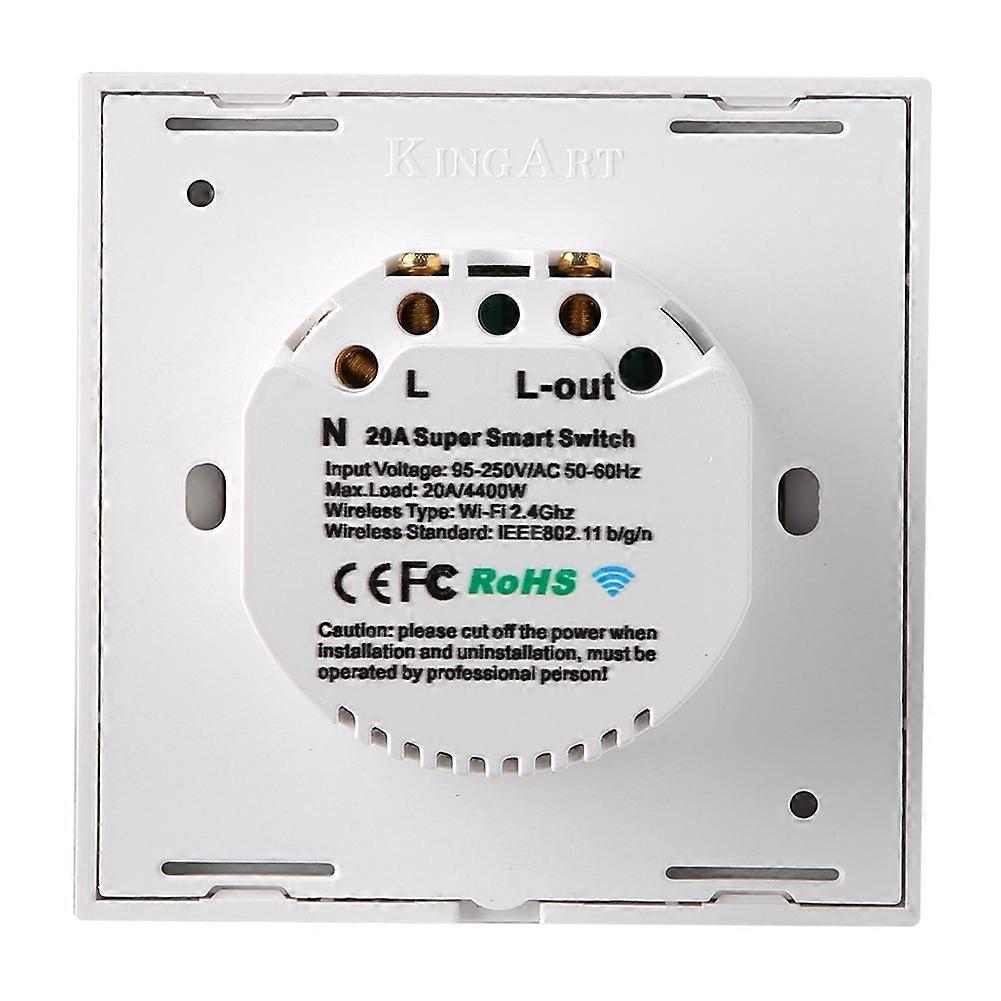 Smart High power WiFi Remote Touch Panel Intelligent Voice Control Switch  (White)