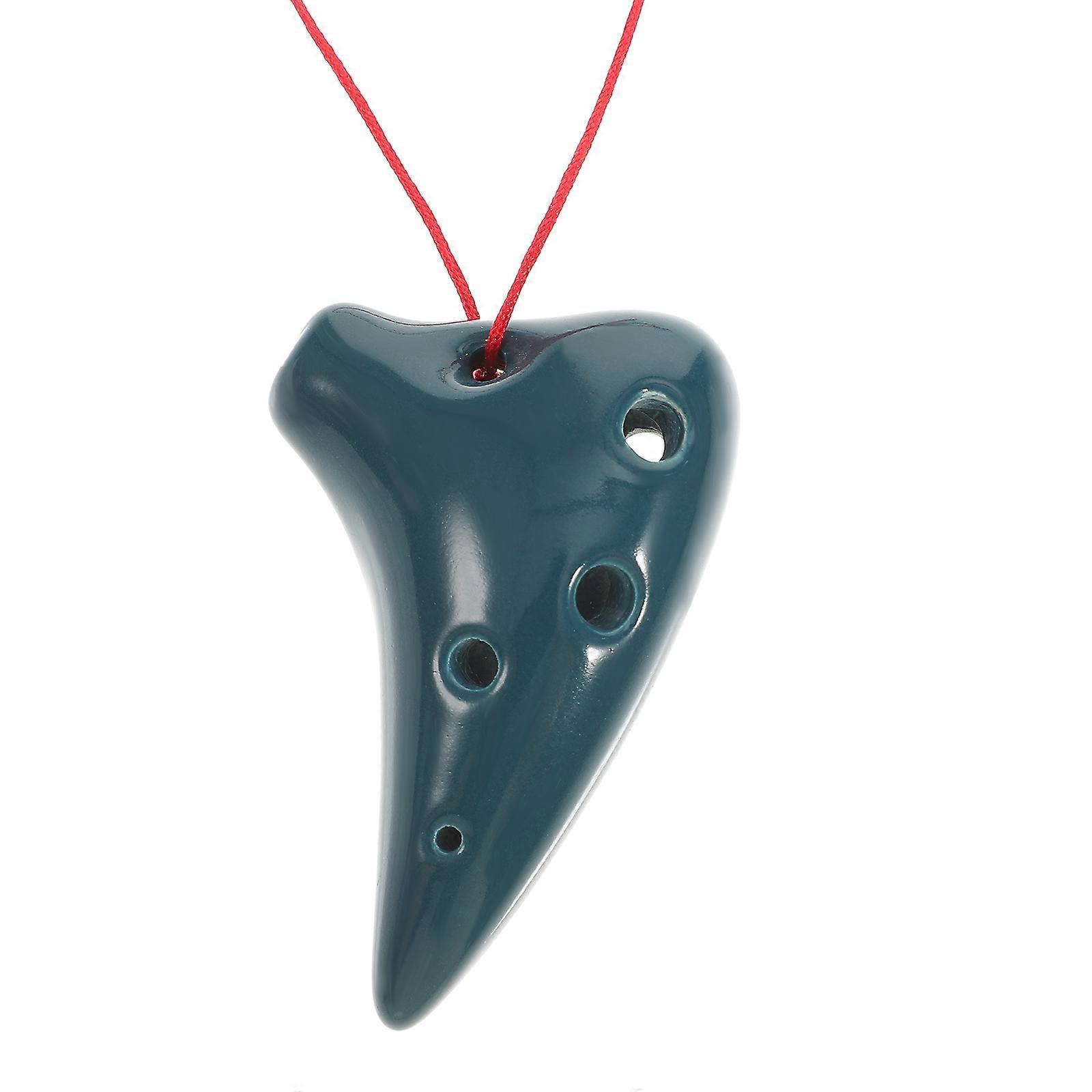 Portable 6 Hole Dolomite Ocarina for Playing Beautiful Ethereal Tones Suitable for Beginners Blue