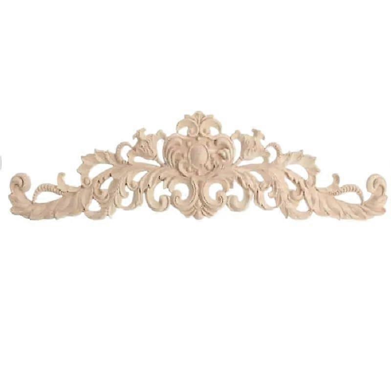 Natural Floral Wood Carvings Decorative Trim for Furniture and Walls – 1 Piece Craft Wooden Figures for DIY Applications