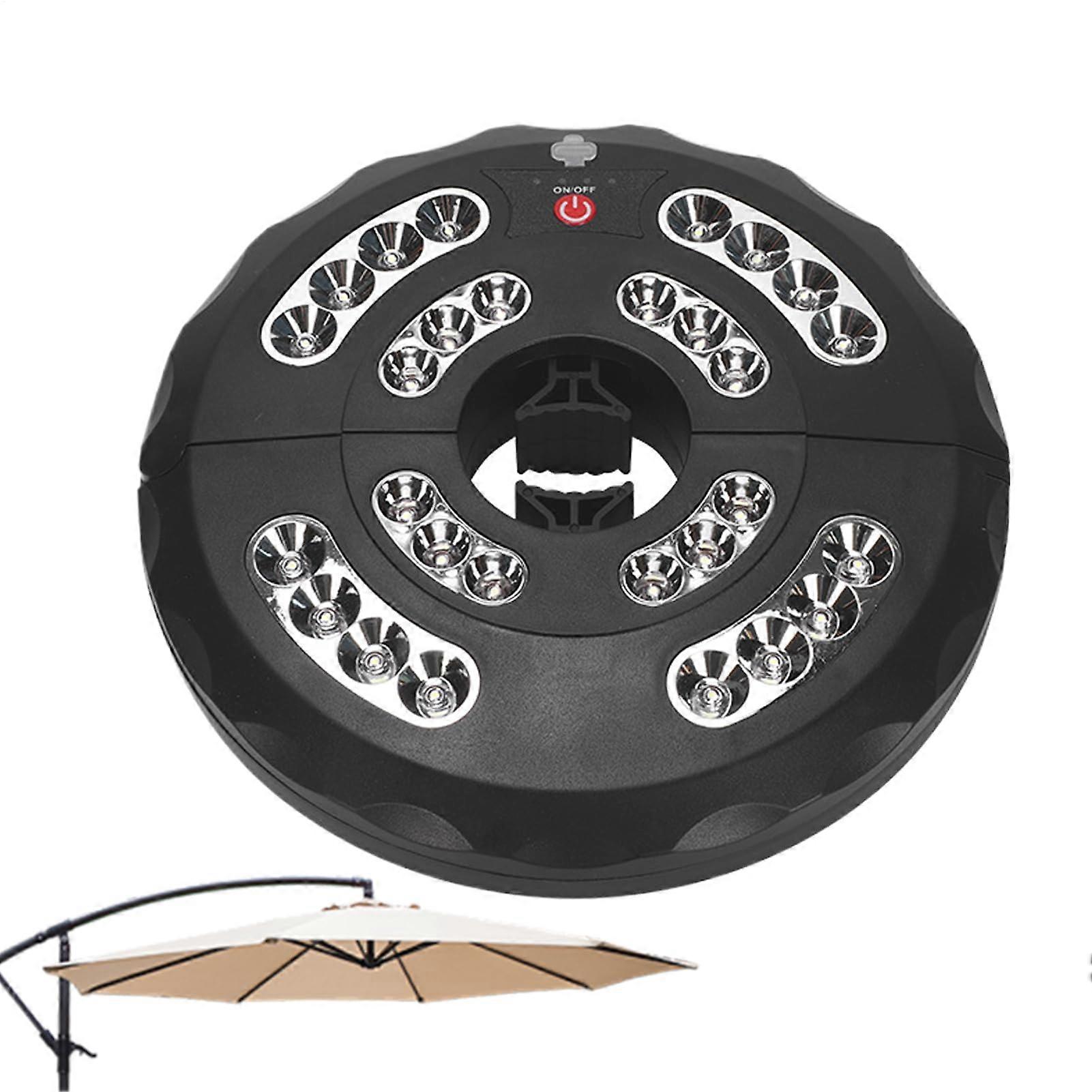 Patio Umbrella Lights for Outside, 3 Modes Rechargeable Lamp for Garden Camping