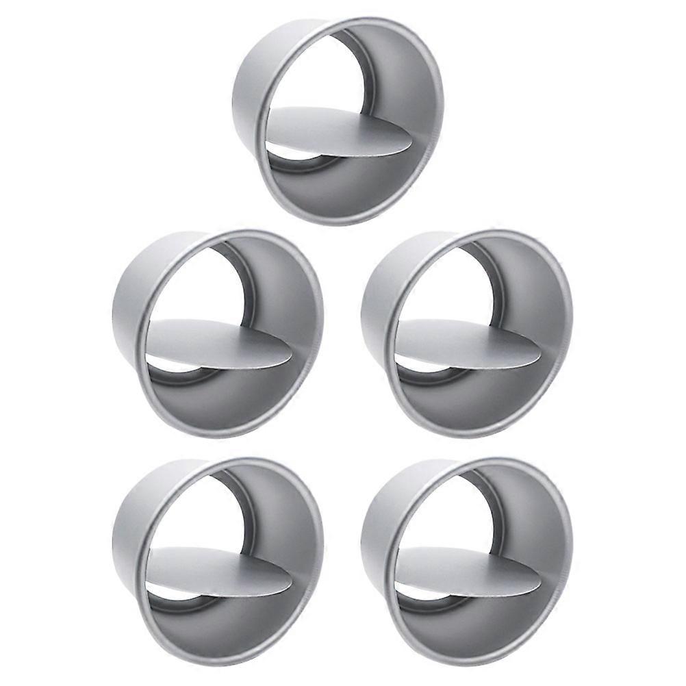 Round Cake Pans Easy Release Cheesecake Mold Set Wedding Cakes Silver 5Set