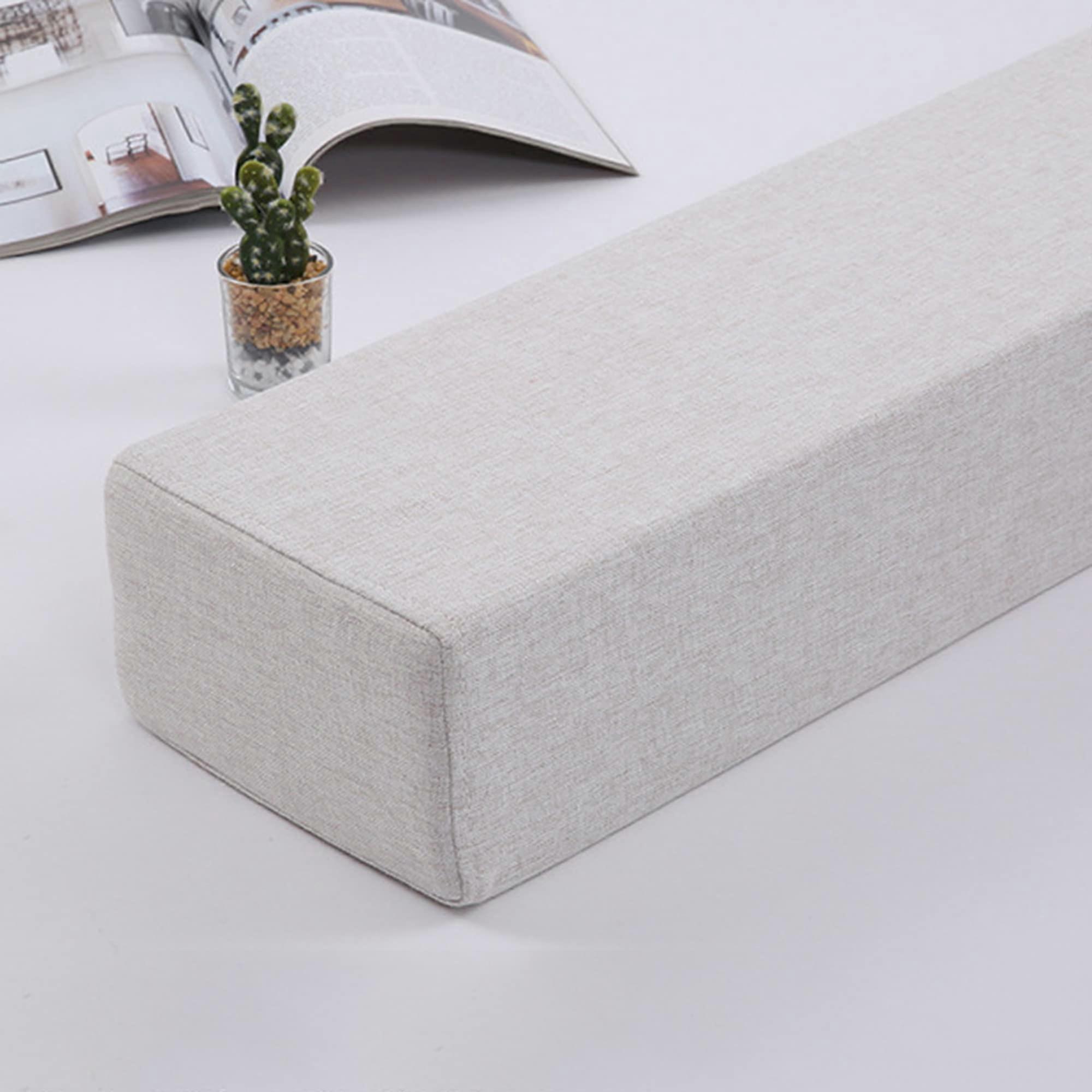 Rectangle Bolster Pillow Long Arm Rest 120x5x12cm Beige