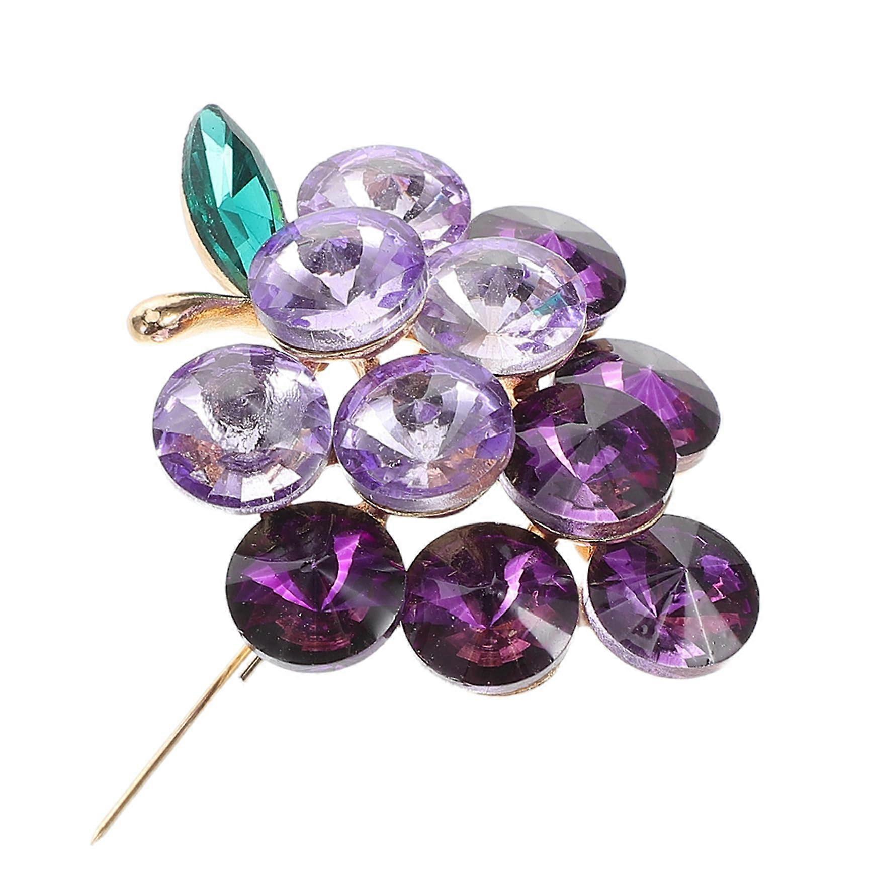 Fruitgrapebrooch alloy glass pin for elegant accessory Ref: 6458