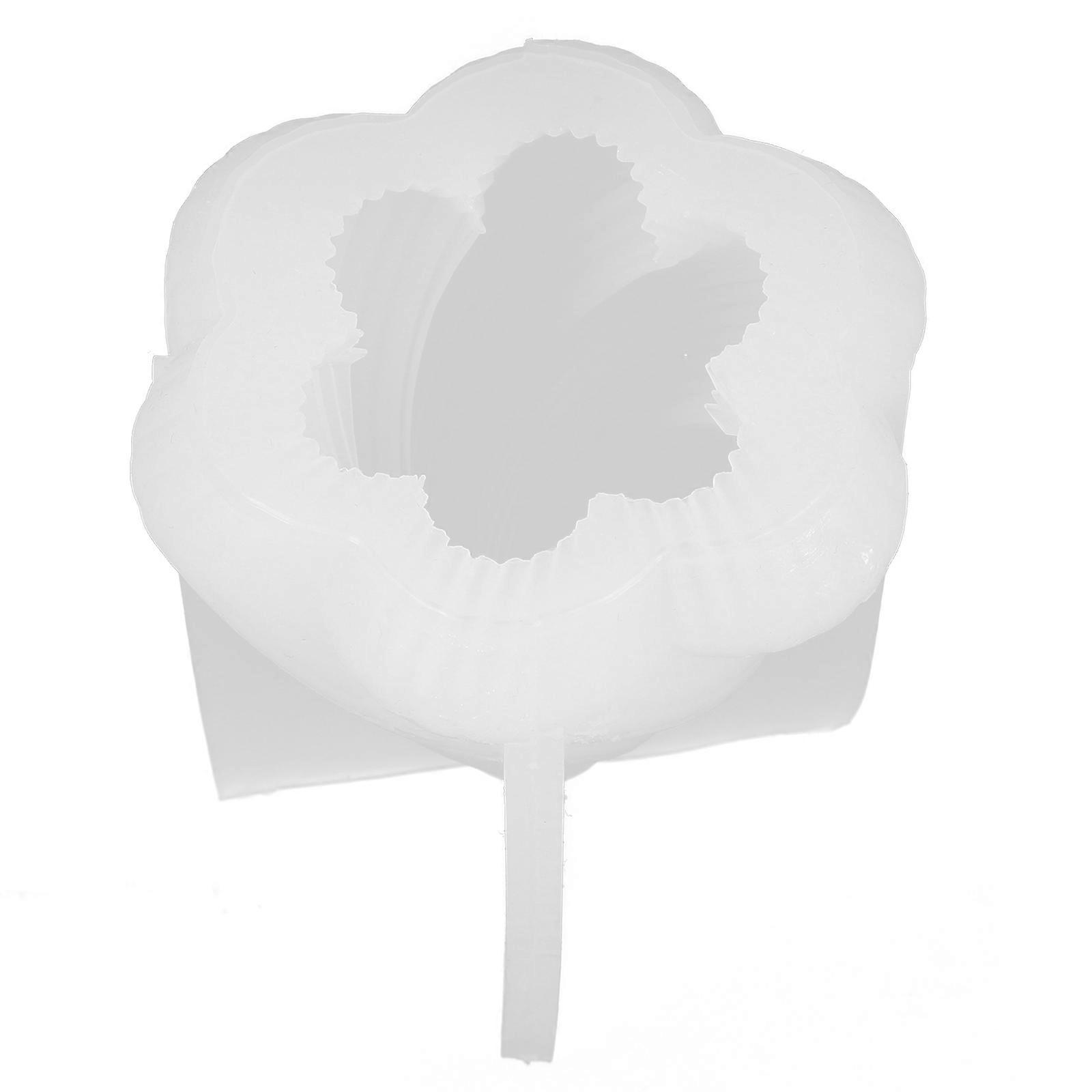 Silicone Resin Mold Irregular Shaped Candle Creation Crafting Activities Durable Material White Color 12.50X9.50X9.50Cm 1Set