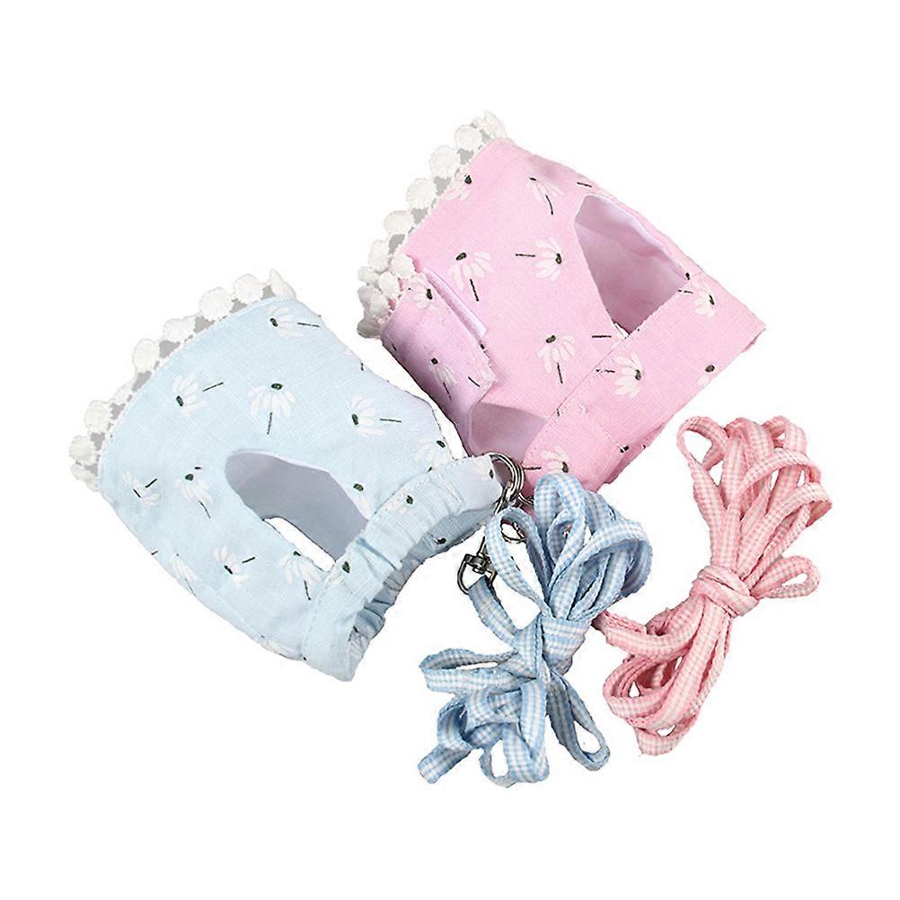 Pet Traction Rope Adjustable Bust Small Pet Harness Outdoor 1Pack