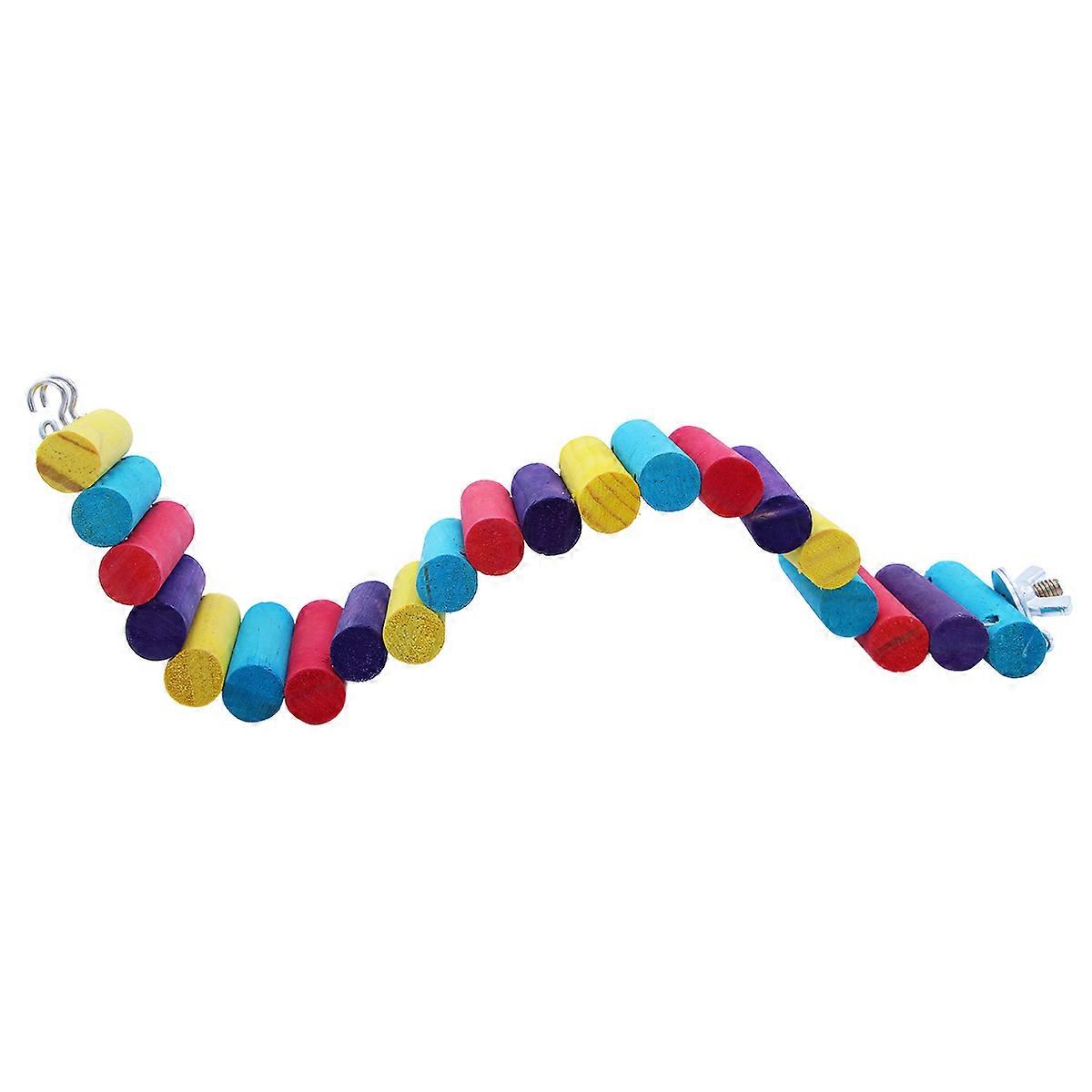 Parrot Toys Ladder Climbing Exercise Pet Ladder Toy 6x30cm Colorful 1Pack
