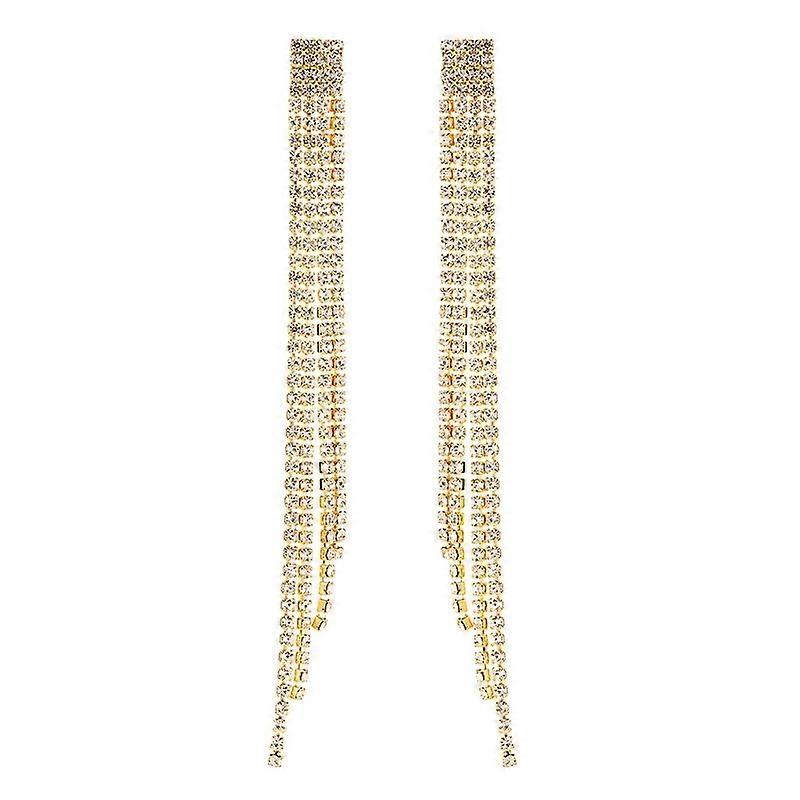 Rhinestone Dangle Earrings Long Tassel Butterfly Heart Studs
