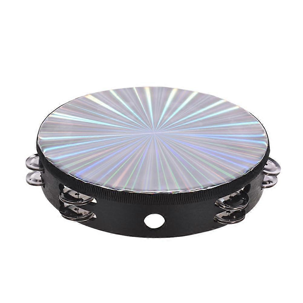TambourineHand Drums, 10Double Jingle Sound, Reflective Tambourine Musical Instrument Ref: 9785