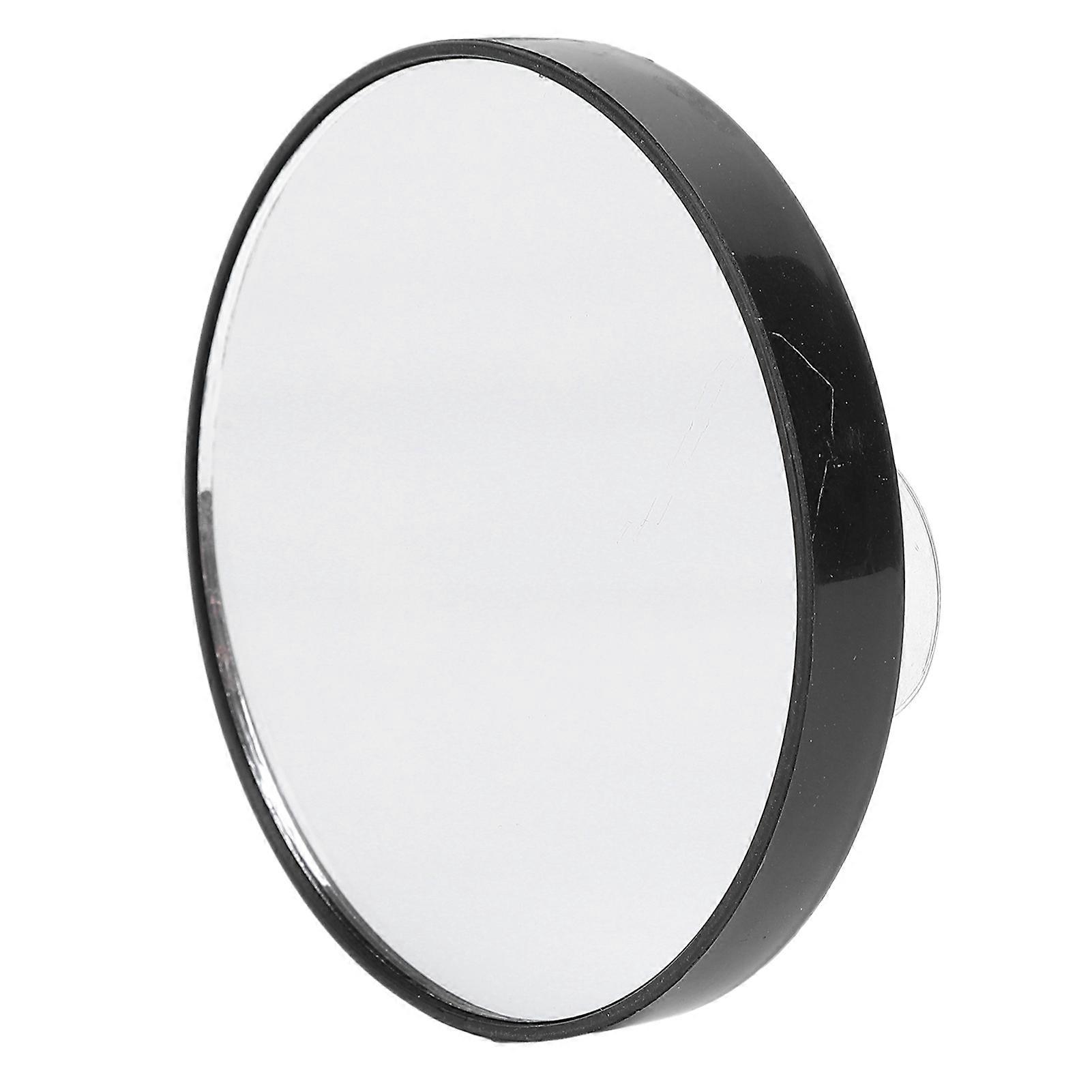 7.5CM 10X Magnifying Mirror With 2 Suction Cups Easy Mounting Round Shape Magnified Makeup Mirror for Home Travel Black