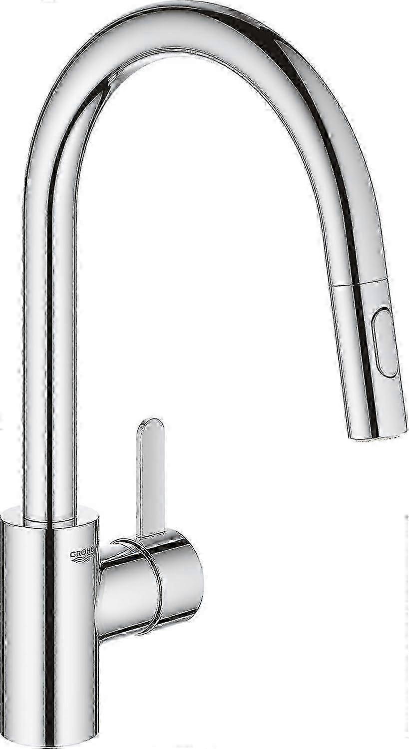 Grohe 31481001 Single Lever Kitchen Faucet in Chrome Finish with Modern Design