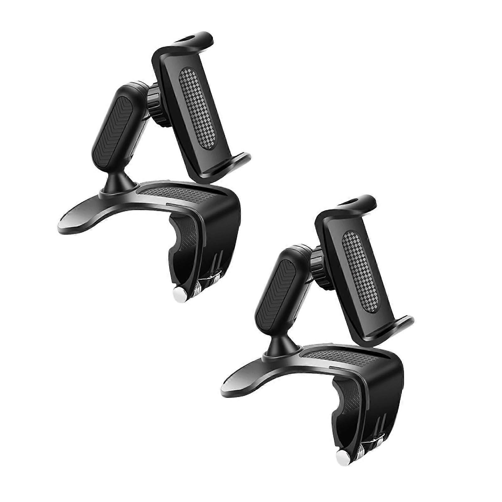 Dashboard phone mount 360degree swivel car phone holder clipon car phone mount compatible with 4 to 7inch smartphones universal size 2 pcs.