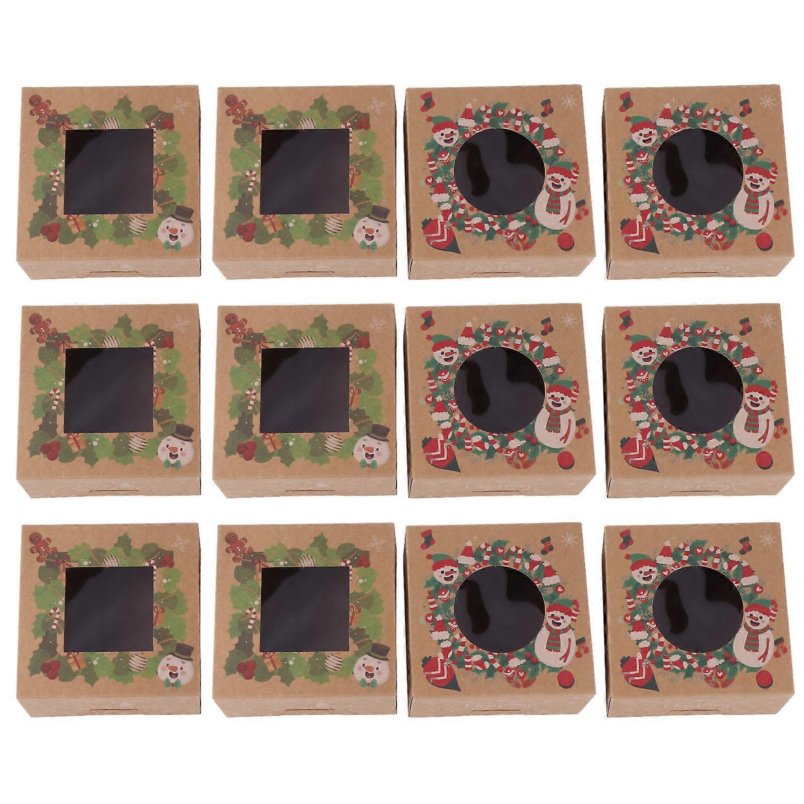 Baking Packaging Cardboard Cake Boxes Assorted Color For Special Occasions 15.00X14.70X8.00CM Dessert Storage 12Pcs