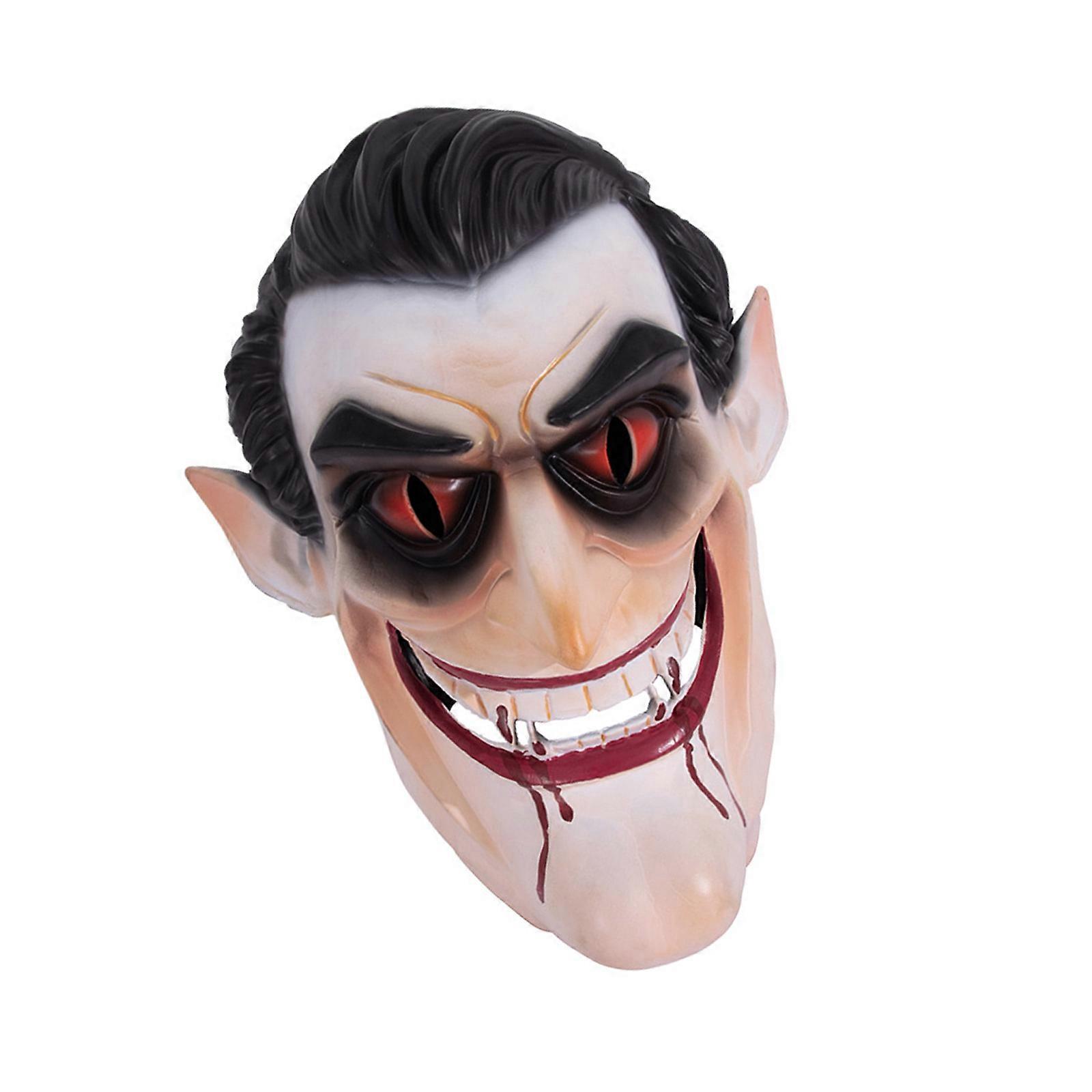 Kan Kırmızısı Gözler ve Dişlerle Yüksek Detaylı Vampir Maskesi Cadılar Bayramı Partisi Cosplay Aksesuarı Erkekler Kadınlar Çok Renkli