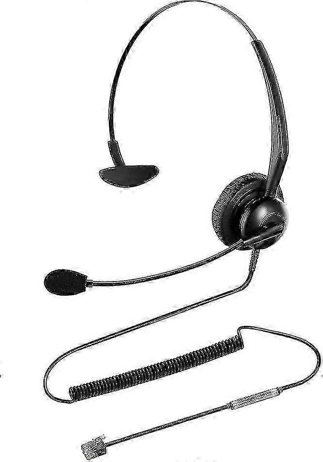Rj9 Telephone Headset Work For Cisco Ip Phones Only, Mono Desk Phone Headset With Acsergery Noise Gift