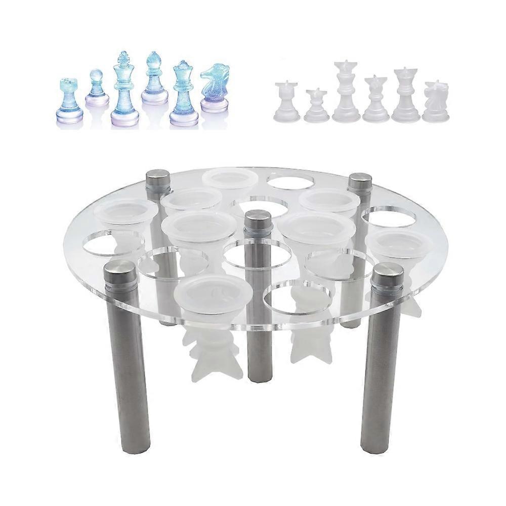 Suporte redondo do molde do xadrez sem molde YX124 do silicone