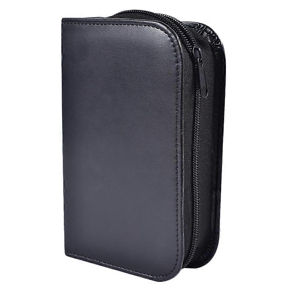1pc Portable Storage for and PU Case (Black)