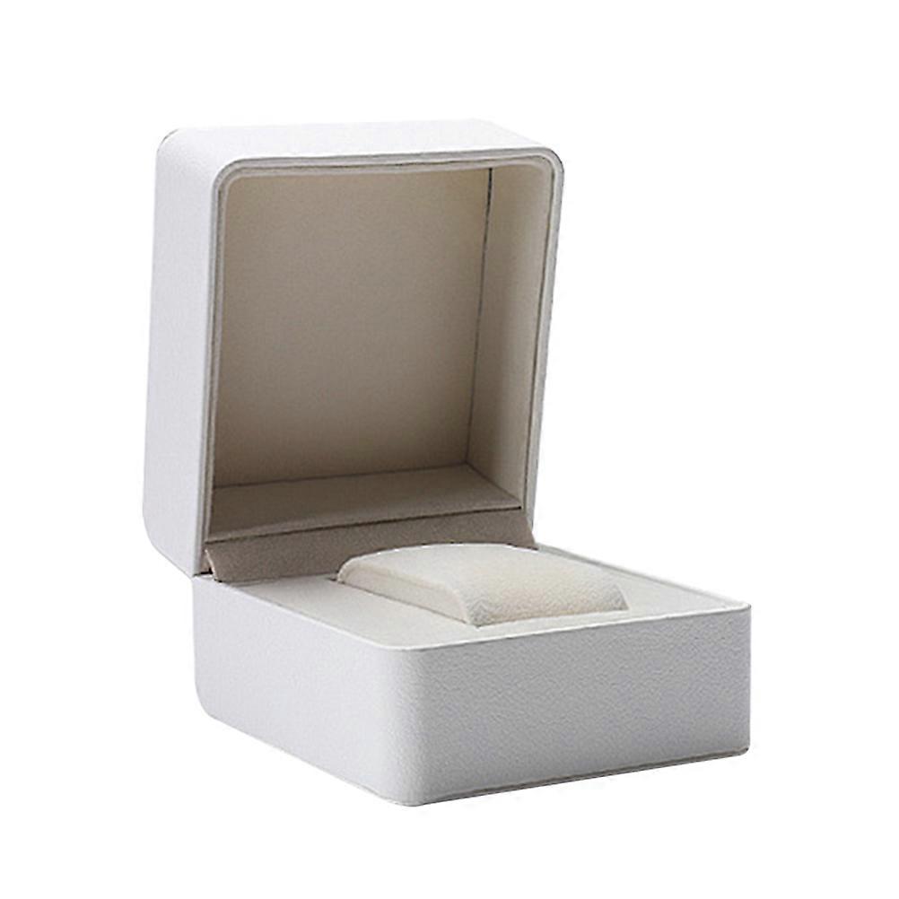White PU Watch Box for Wrist Watch Display Durable and Elegant Design Fits Most Sizes