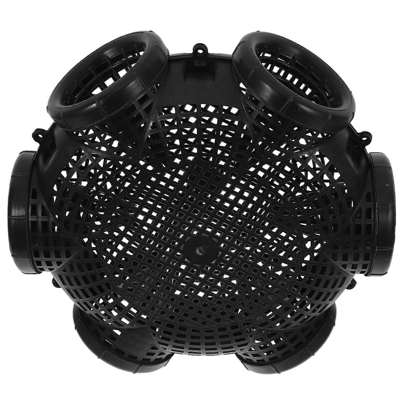 Fishing trap container for bait, sturdy with holes for eel, shrimp, and crab
