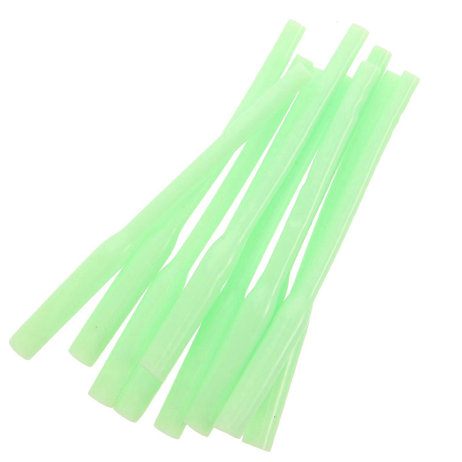 Night Glow Fishing Line Sleeves 10pcs Fluorescent Hose for Enhanced Visibility in Low Light Durable Sea Fishing Accessory for Night Use
