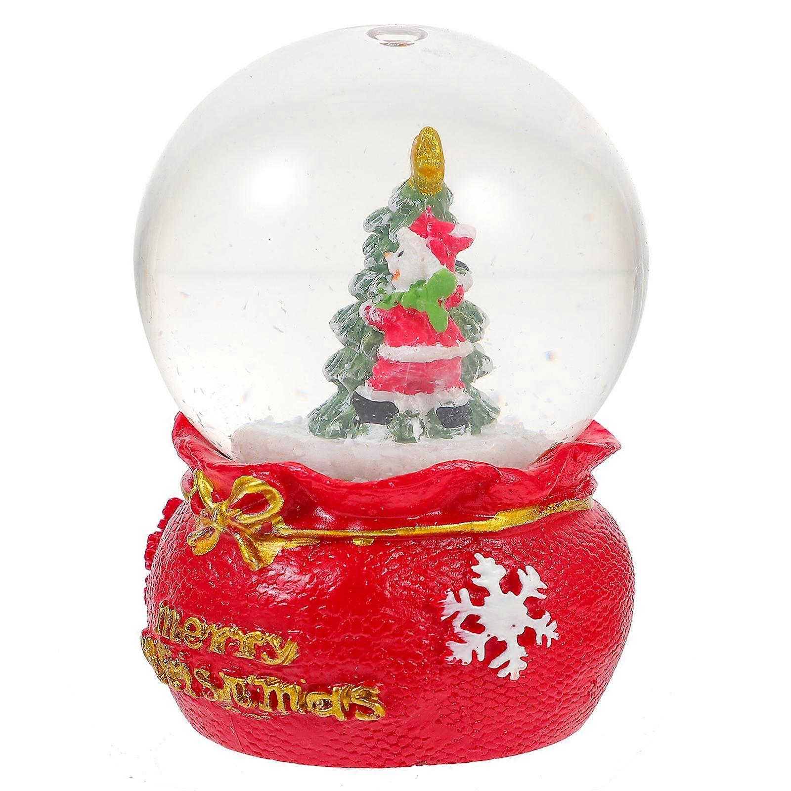 Small Crystal Balls Decorative Plastic Christmas Patterns Festive Decoration 1Set