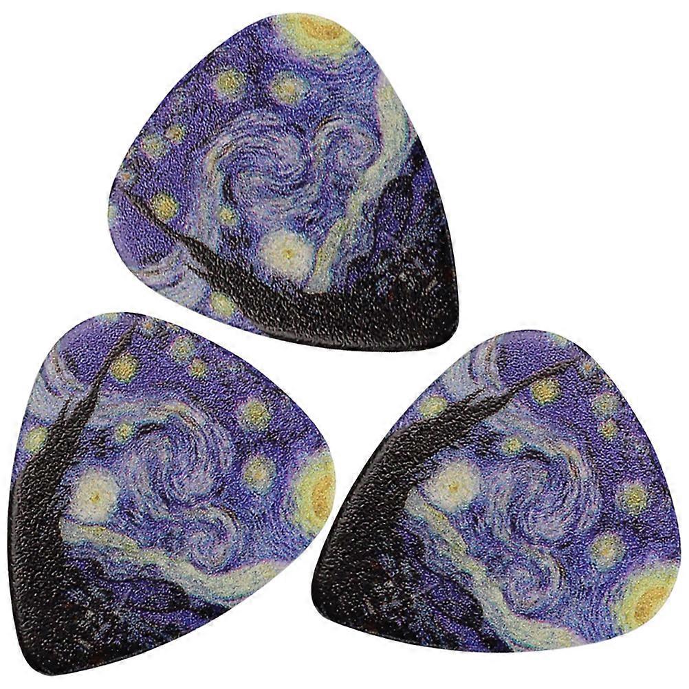 médiators de guitare pour guitares électriques xylonite étoilée remplacement sensation confortable 6pcs