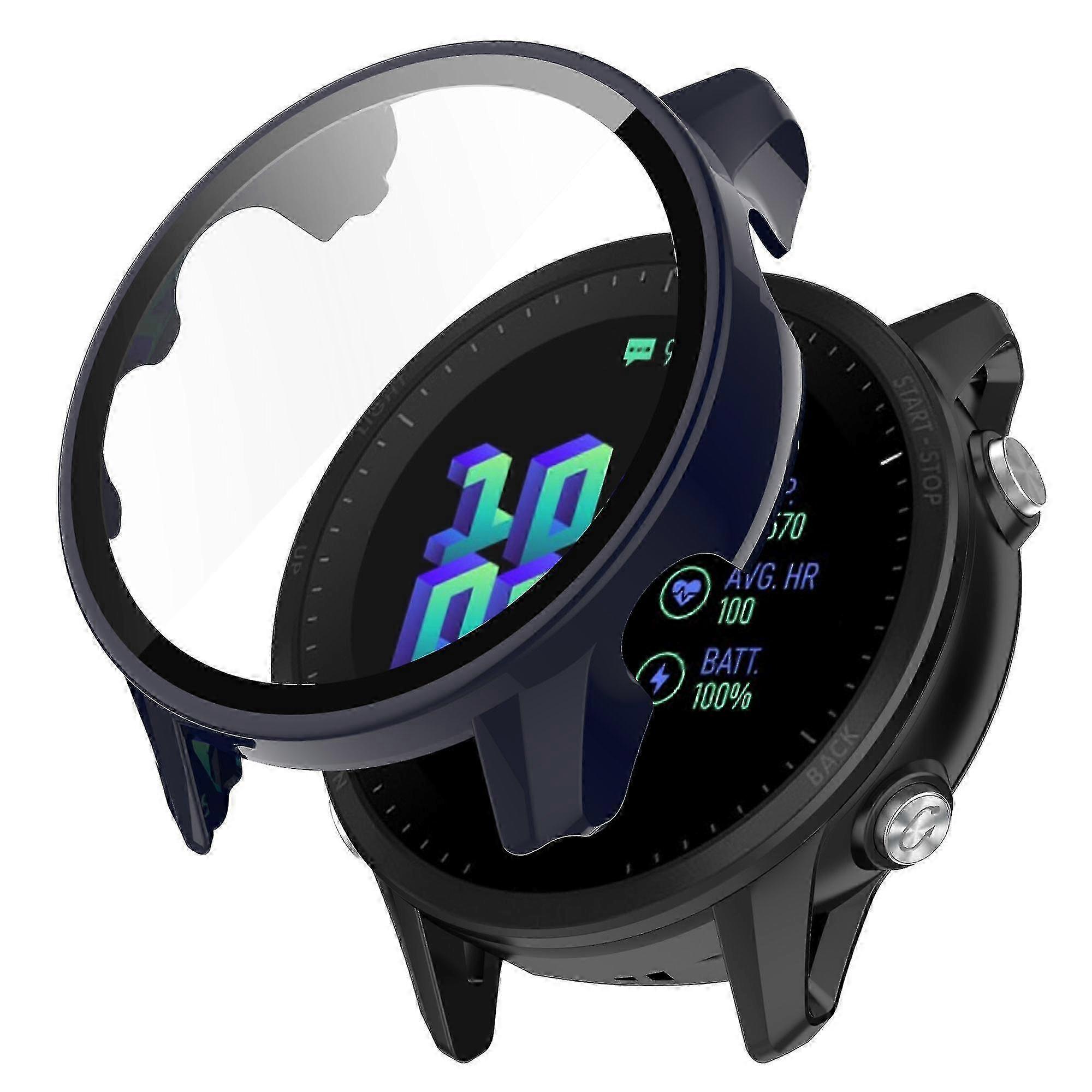 Boîtier résistant aux chocs pour couvercle en verre trempé Garmin Forerunner 955