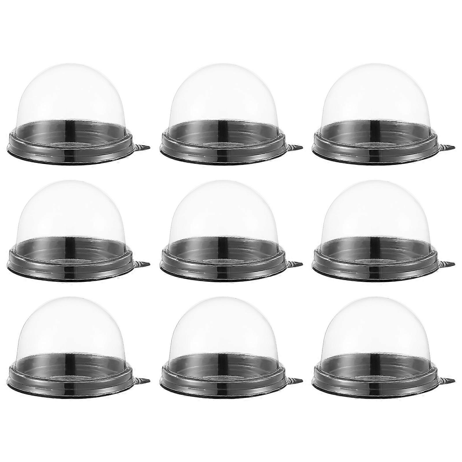 100pcs Multi Color Cupcake Boxes PET Food Storage Containers for and Desserts