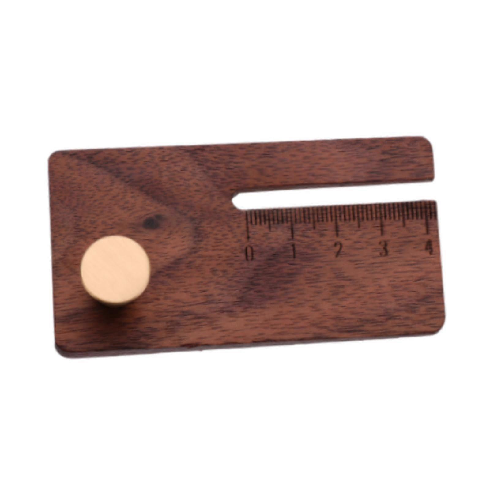 Handcrafted ruler for punching and cutting measuring tools, dark brown