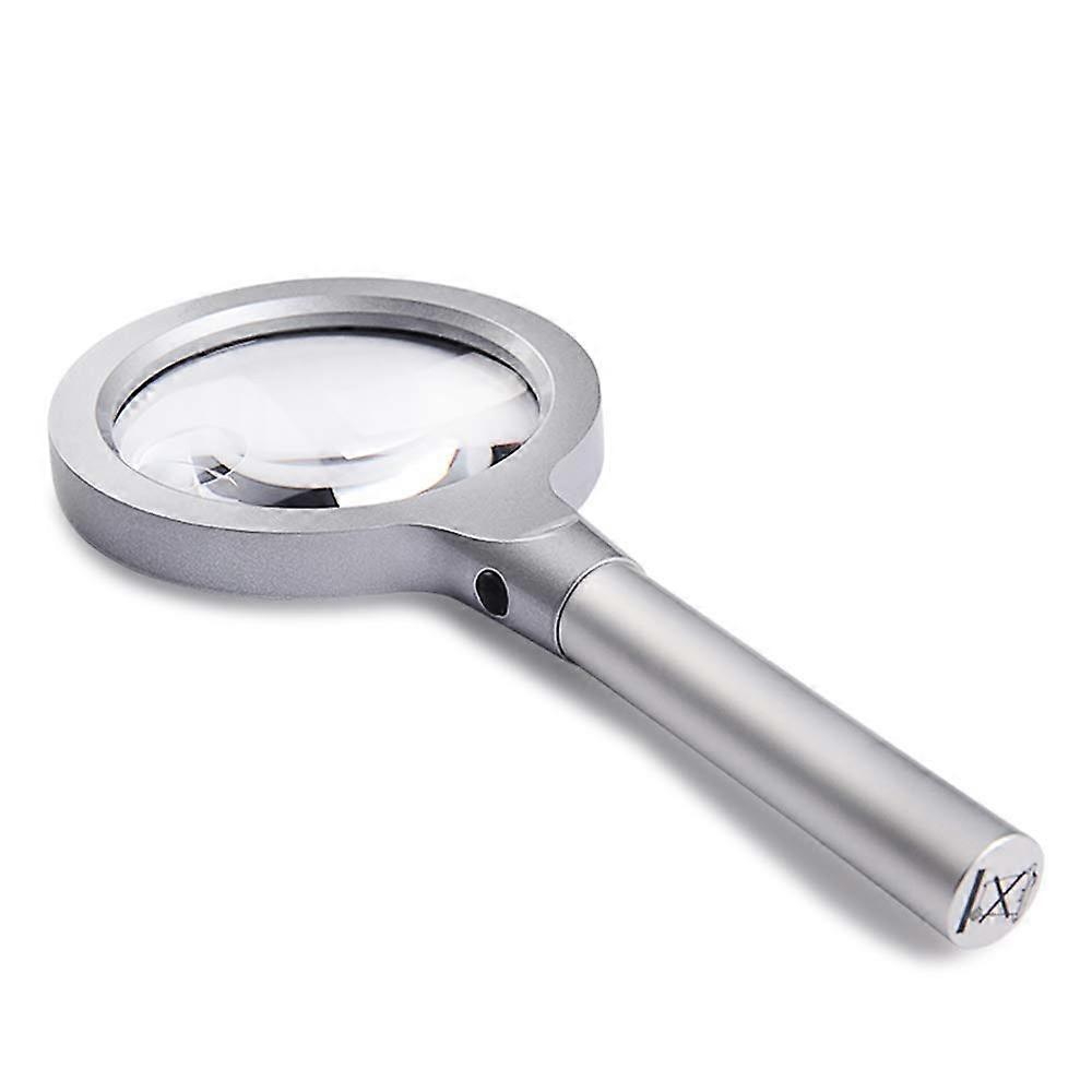 Glass Handheld Magnifier 10x & 20x with LED Lights, 240 x 110 mm, Ideal for Seniors, Reading, Antique Identification