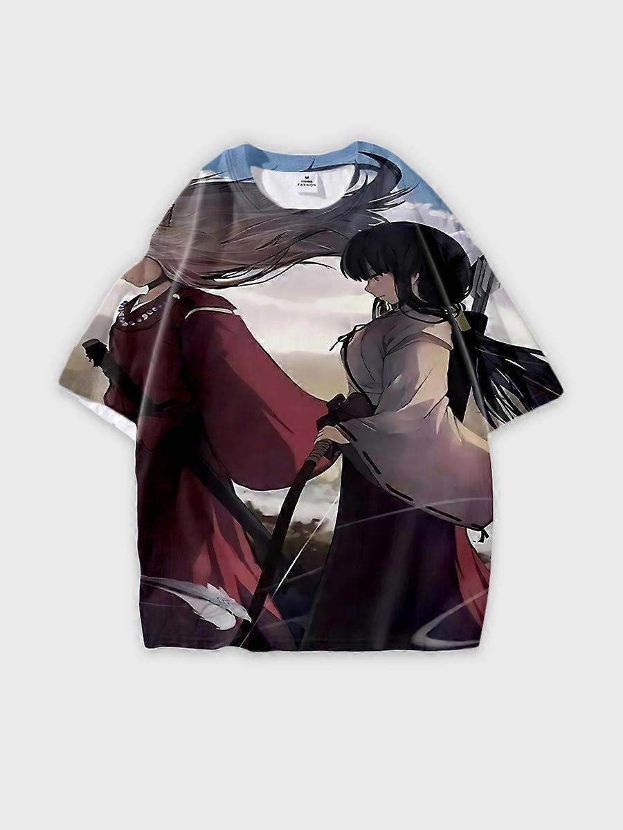 T-shirt round neck Role Pattern loose short sleeve D1282