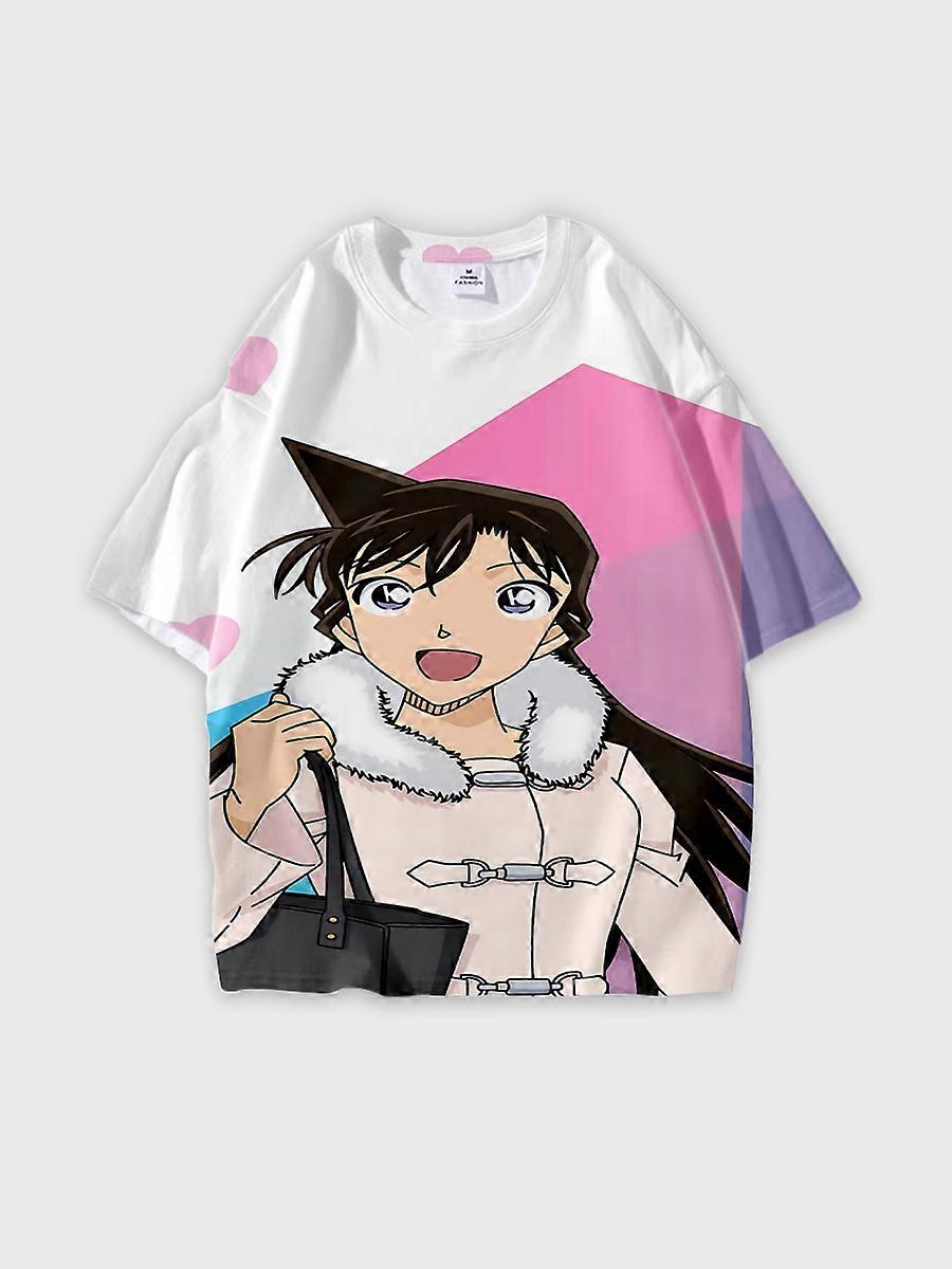 T-shirt round neck Anime Role Pattern loose short sleeve D523