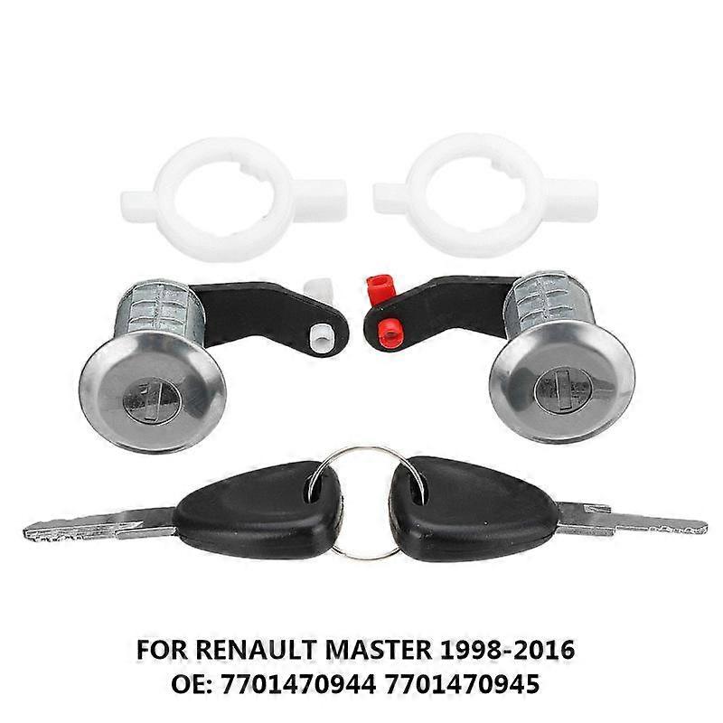 For Renault Master Door Lock Core Barrel Set Lh Rh 2 Keys OE:7701470944 7701470945