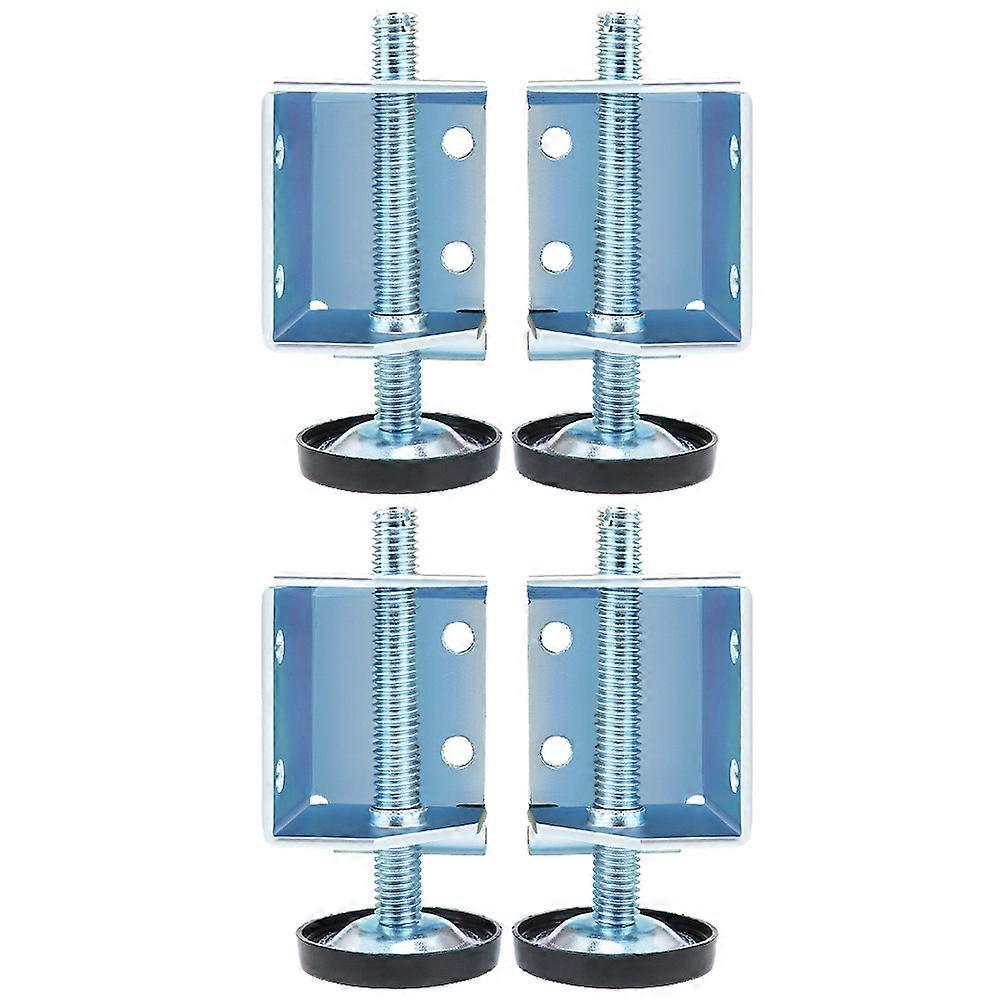 Adjustable Furniture Leg Levelers   4pcs Silver Foot Pads for Tables, Chairs, Cabinets & Shelves   Universal Fit for All Floor Types