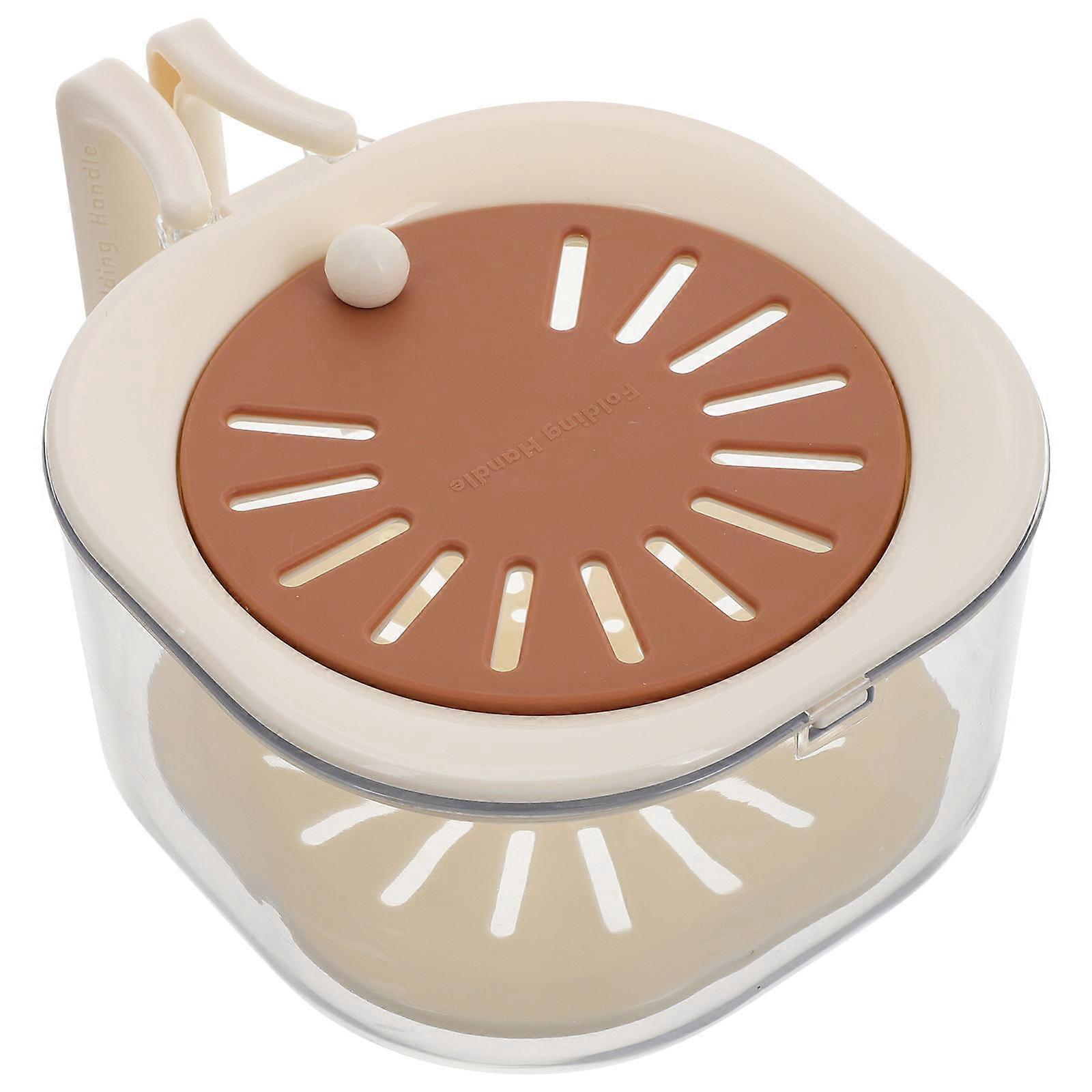 Multifunctional Fruit Washing Bowl with Lid and Strainer Drain Basket for Fruits and Vegetables, Ergonomic Handle Collapsible Kitchen Basin for